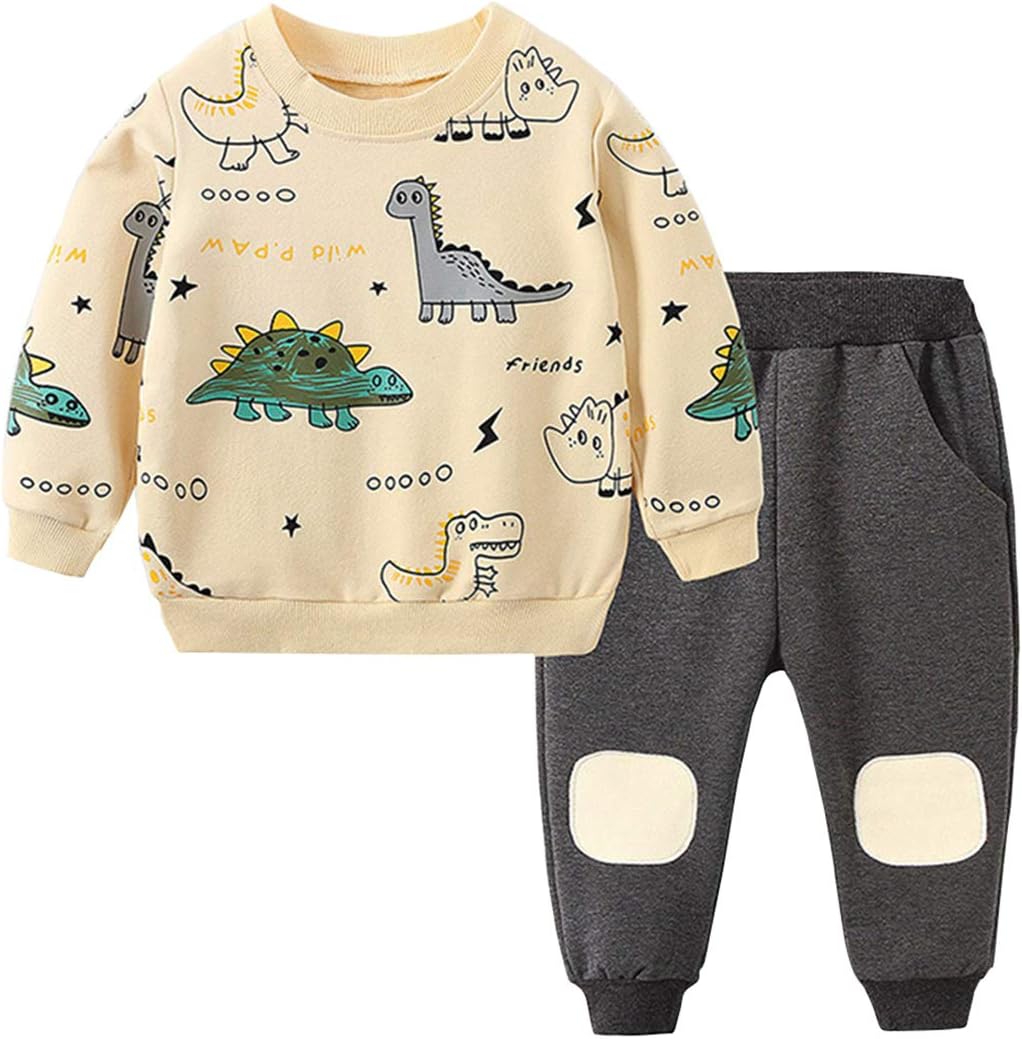 Kinderset met Dinosaurus Print voor Jongens - Leuke Kleding voor de Kleine Dinosaurusliefhebber