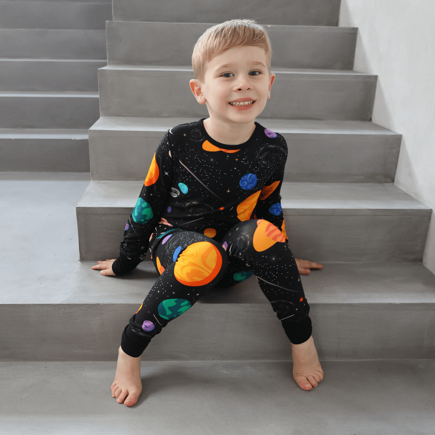 Kinder Pyjama Set met Drakenprint en Lange Mouwen