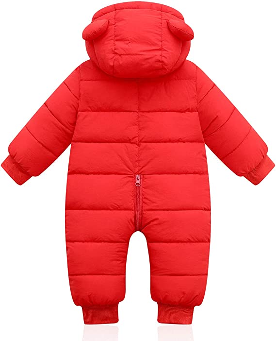 Little Baby Winter Romper met Schattige Berenoortjes - Warme Romper voor de Wintermaanden