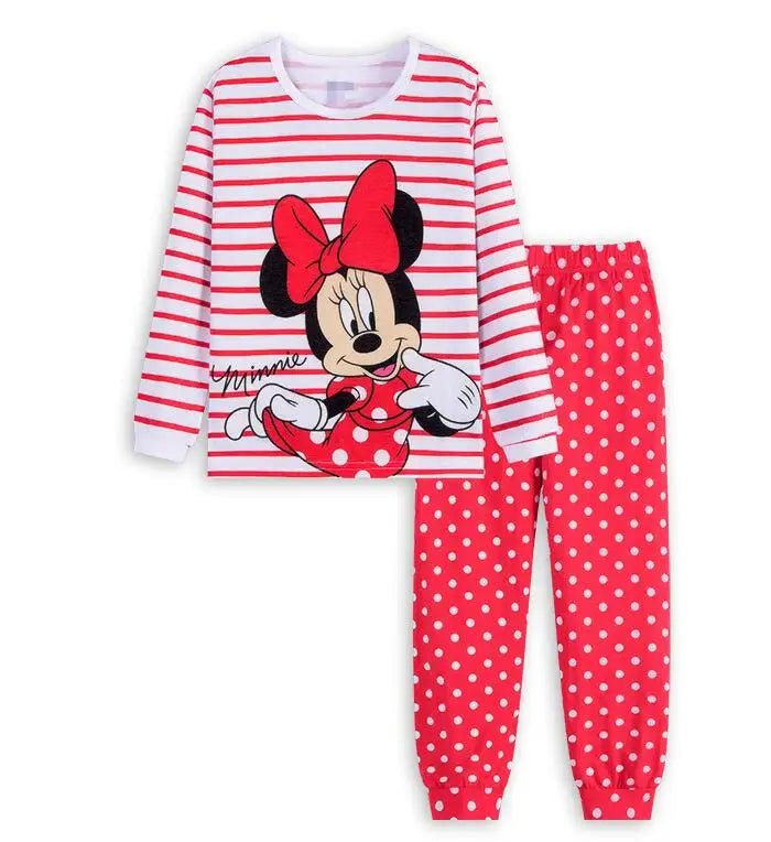 Minnie Mouse Tweekleurige Pyjama Set voor Kinderen - Lotte Prinsessen Pyjama met Stipjes