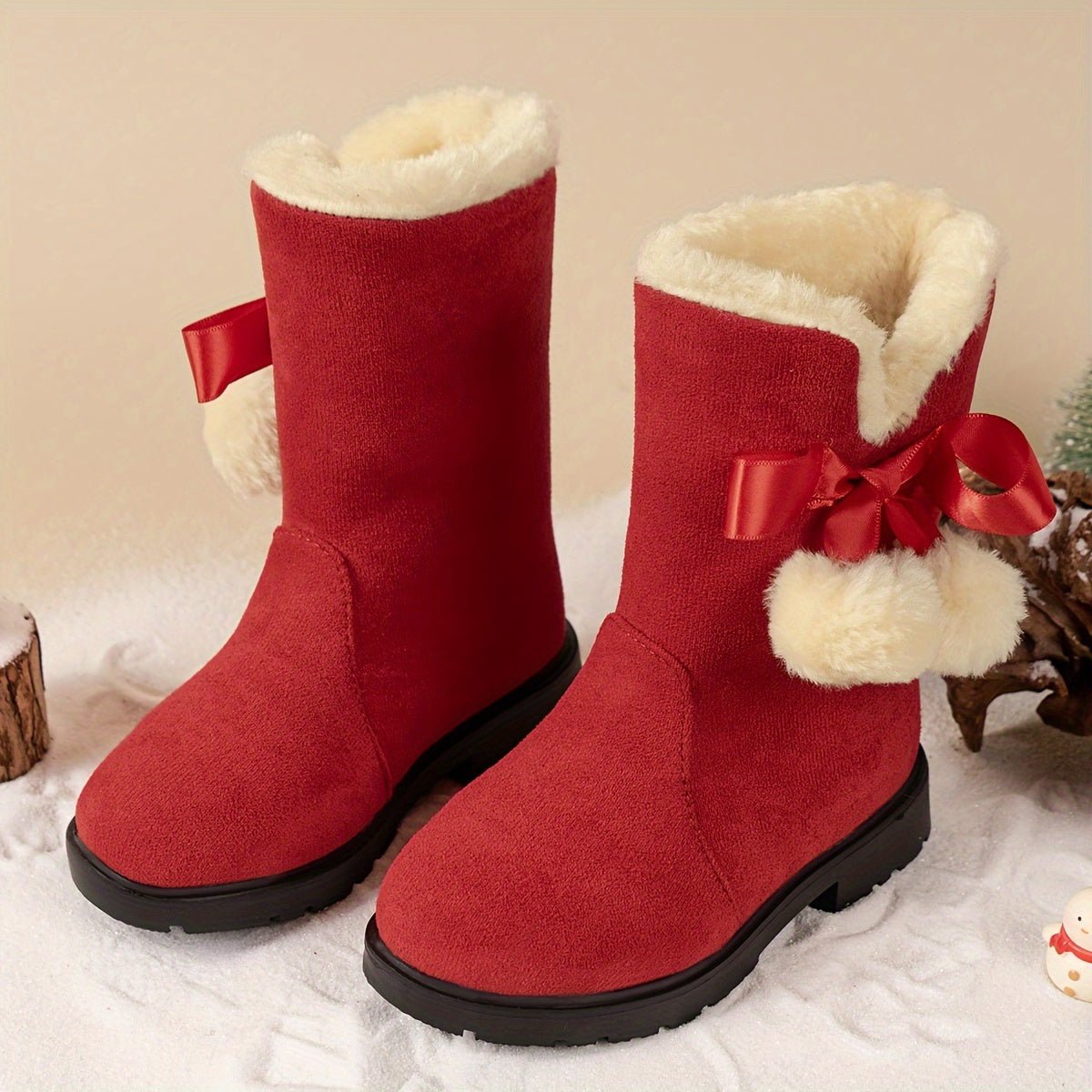 Zara - Warme Fleece Snow Boots voor Meisjes met Antislip Onderkant