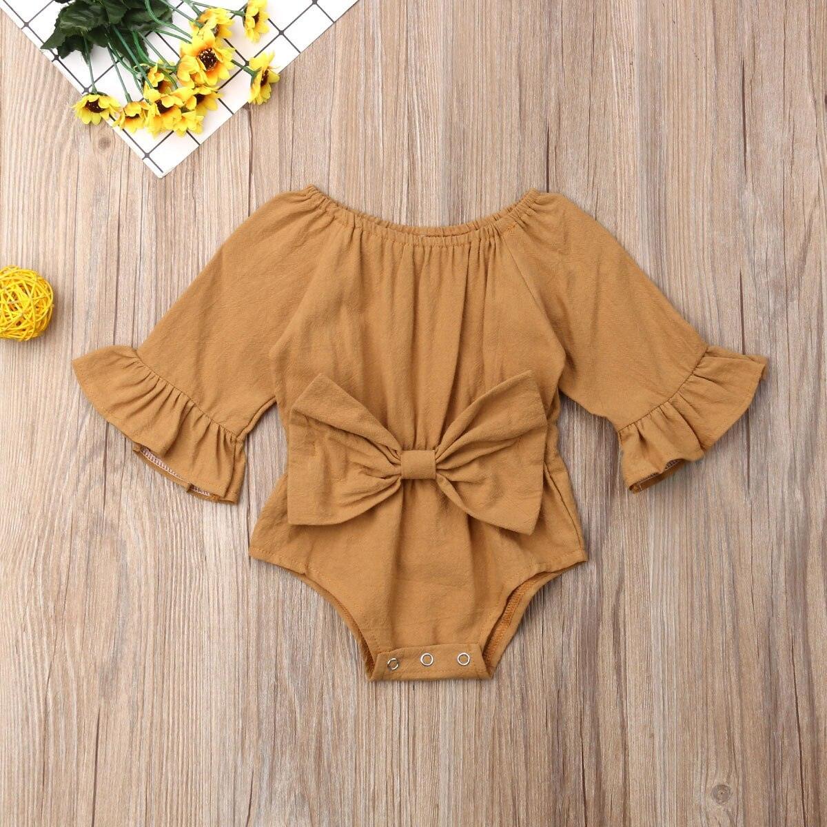 Strikdetail Flared Mouw Bodysuit