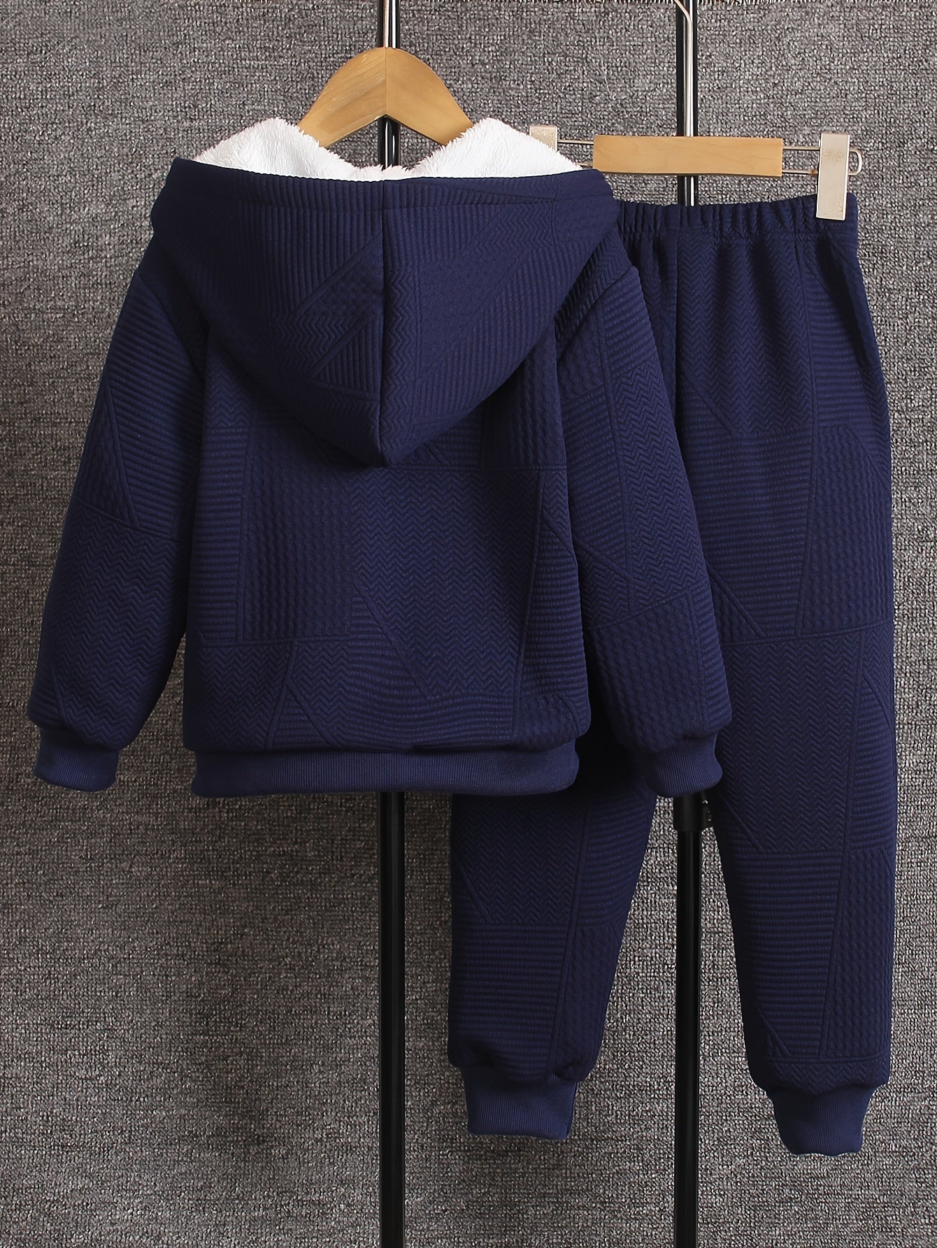 Navy Fleece Hoodie Set voor Jongens - Warm en Comfortabel