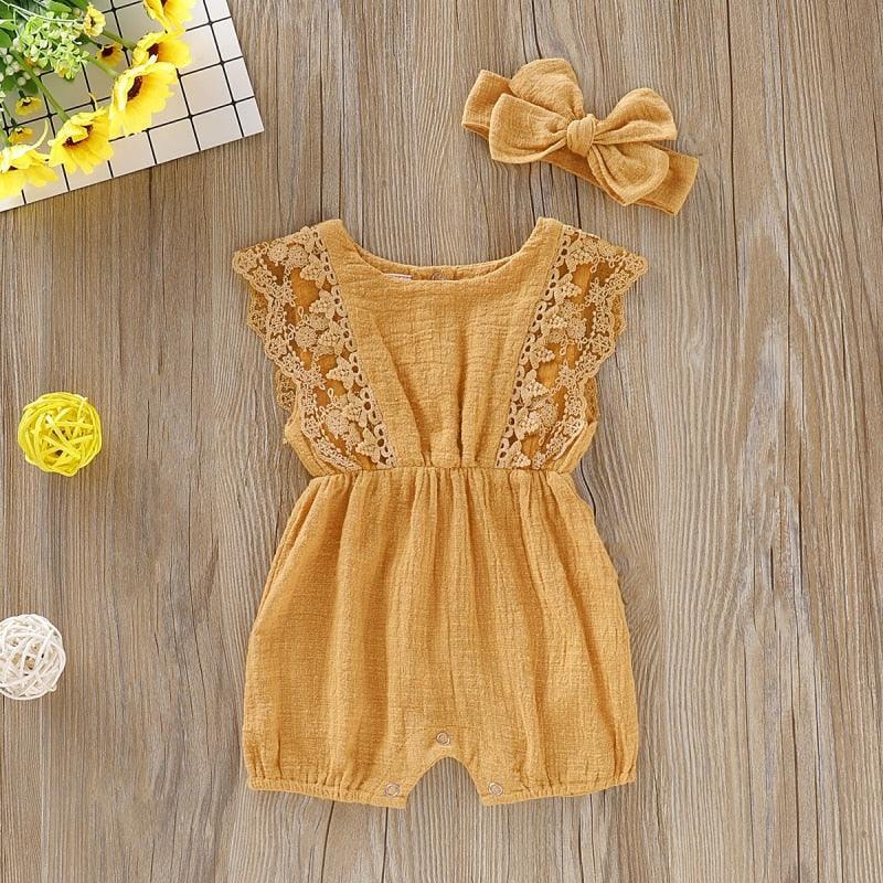 Lace Romper met Strik